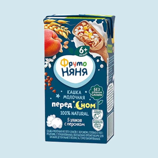 Sữa đêm hỗ trợ bé ngủ ngon FrutoNanny vị hỗn hợp ngũ cốc, đào – dành cho bé từ 6 tháng tuổi (200ml)