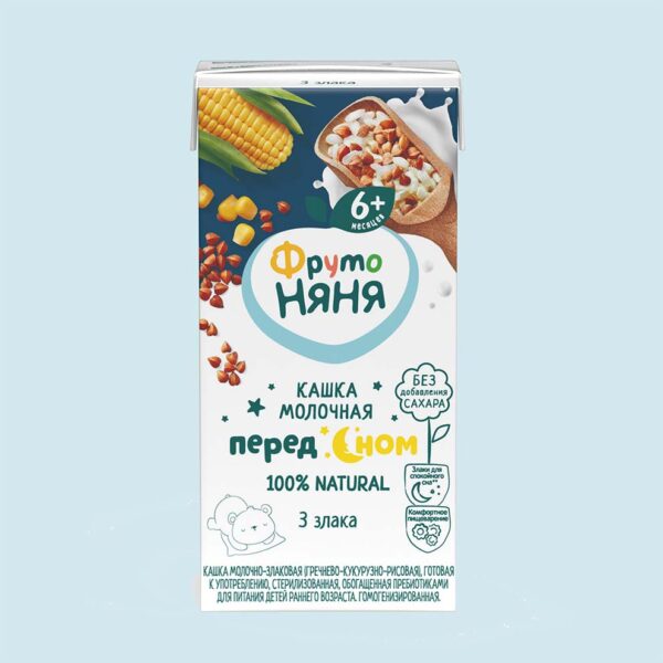 Sữa đêm hỗ trợ bé ngủ ngon FrutoNanny vị kiều mạch, ngô, gạo – dành cho bé từ 6 tháng tuổi (200ml)