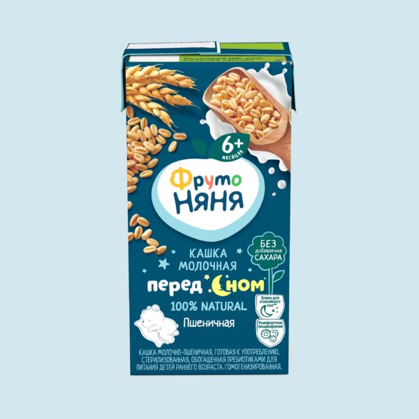 Sữa đêm hỗ trợ bé ngủ ngon FrutoNanny vị lúa mì – dành cho bé từ 6 tháng tuổi (200ml)