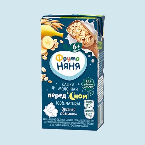 Sữa đêm hỗ trợ bé ngủ ngon FrutoNanny vị yến mạch, chuối – dành cho bé từ 6 tháng tuổi (200ml)